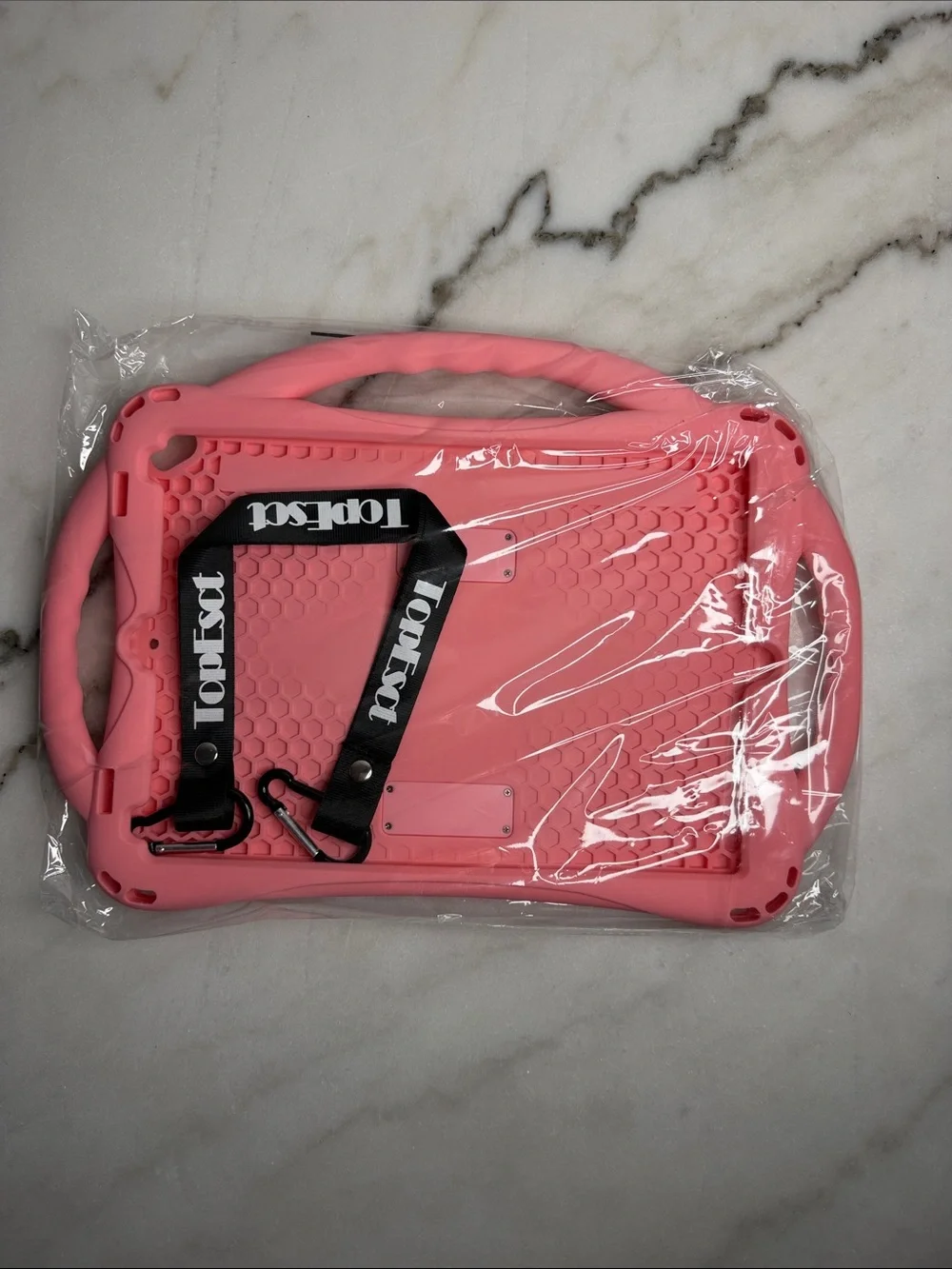 Pink Silicone Tablet Carrying Case with Strap